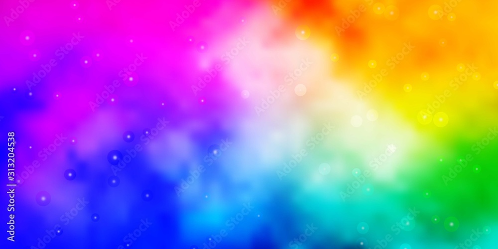 Light Multicolor vector background with small and big stars. Blur decorative design in simple style with stars. Design for your business promotion.
