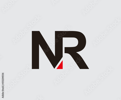 Creative N, R and NR Technology Letter Logo