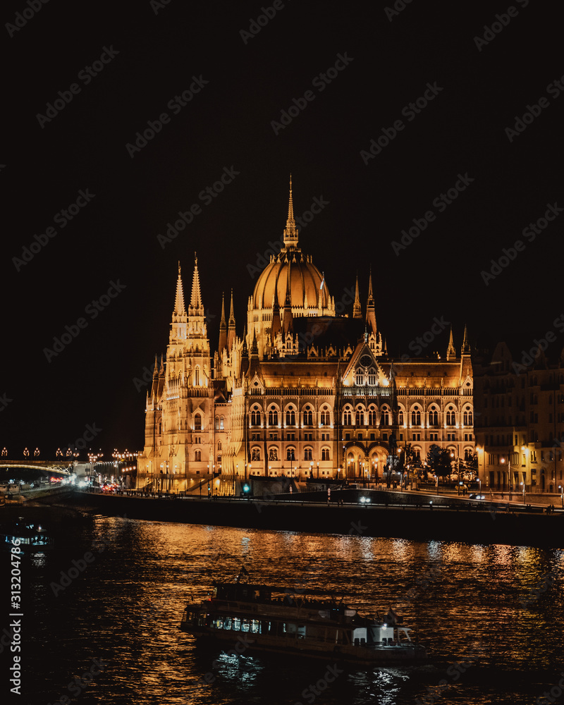 Hungarian parliament building in Budapest Hungary