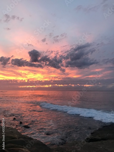 sunset over sea