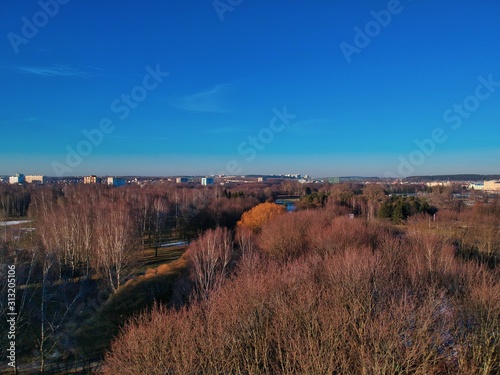 Aerial view of Minsk, Belarus in winter