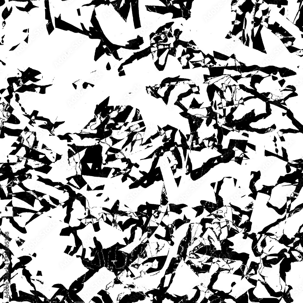 Grunge background black and white. Abstract vector texture of scratches, dirt