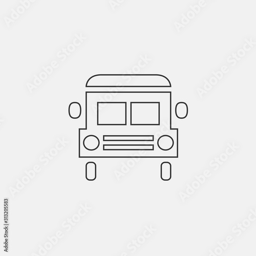 bus front view icon vector illustration symbol