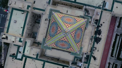 Aerial view of Los Angeles Public Library building