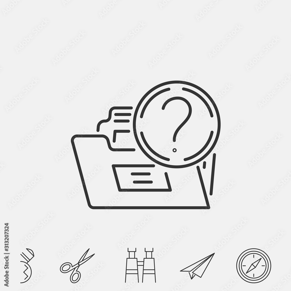 unknown folder icon vector illustration symbol unknown folder icon vector illustration symbol