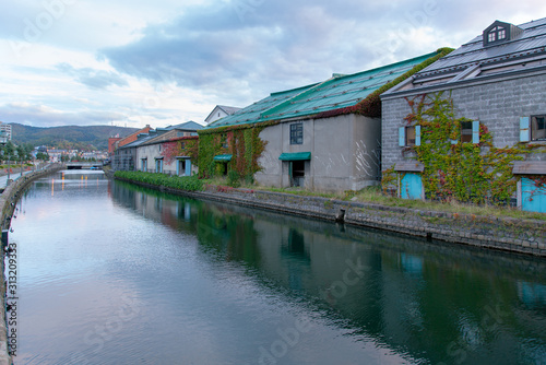 Otaru canals in Otaru, Hokkaido prefecture historic place, Japan