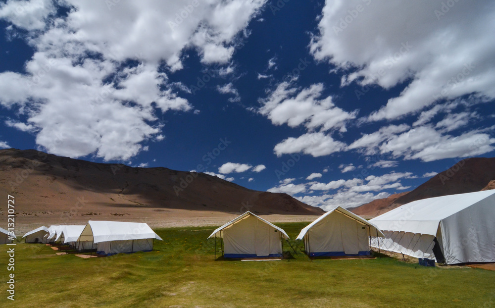 Tented Accomodation options available near Tsokar Lake,Ladakh,India