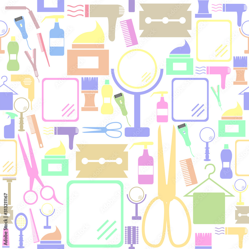 salon seamless pattern background icon. salon seamless pattern background icon.