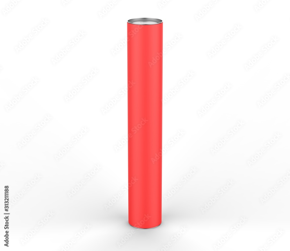 Blank Kraft Paper Tube Mock up For Branding. 3d render illustration. Blank Kraft Paper Tube Mock up For Branding. 3d render illustration.