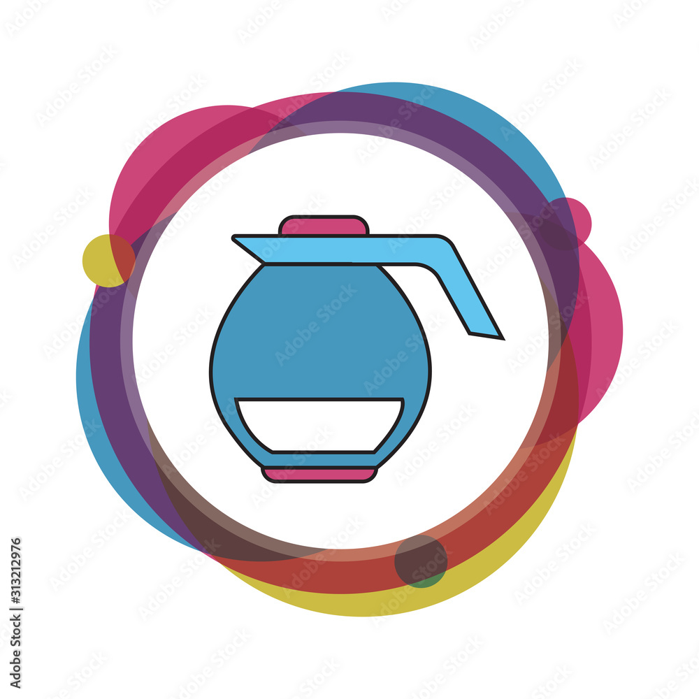 Coffee pot icon isolated on white background Coffee pot icon isolated on white background