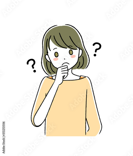 考える女性