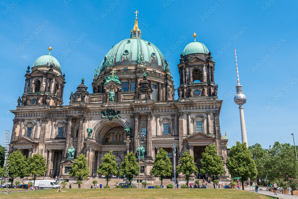 Berlin Cathedral and Berliner Fernsehturm (Berlin TV Tower)
