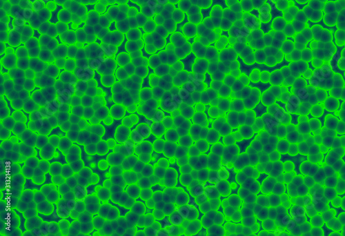 many mixed green bio cells
