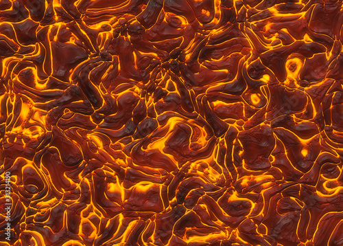 hot lava texture of eruption volcano