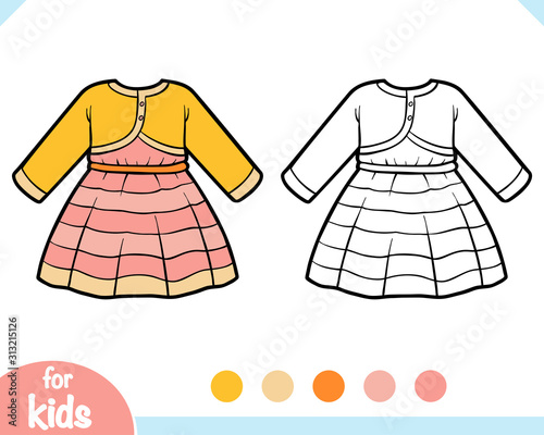 Coloring book, Dress with bolero