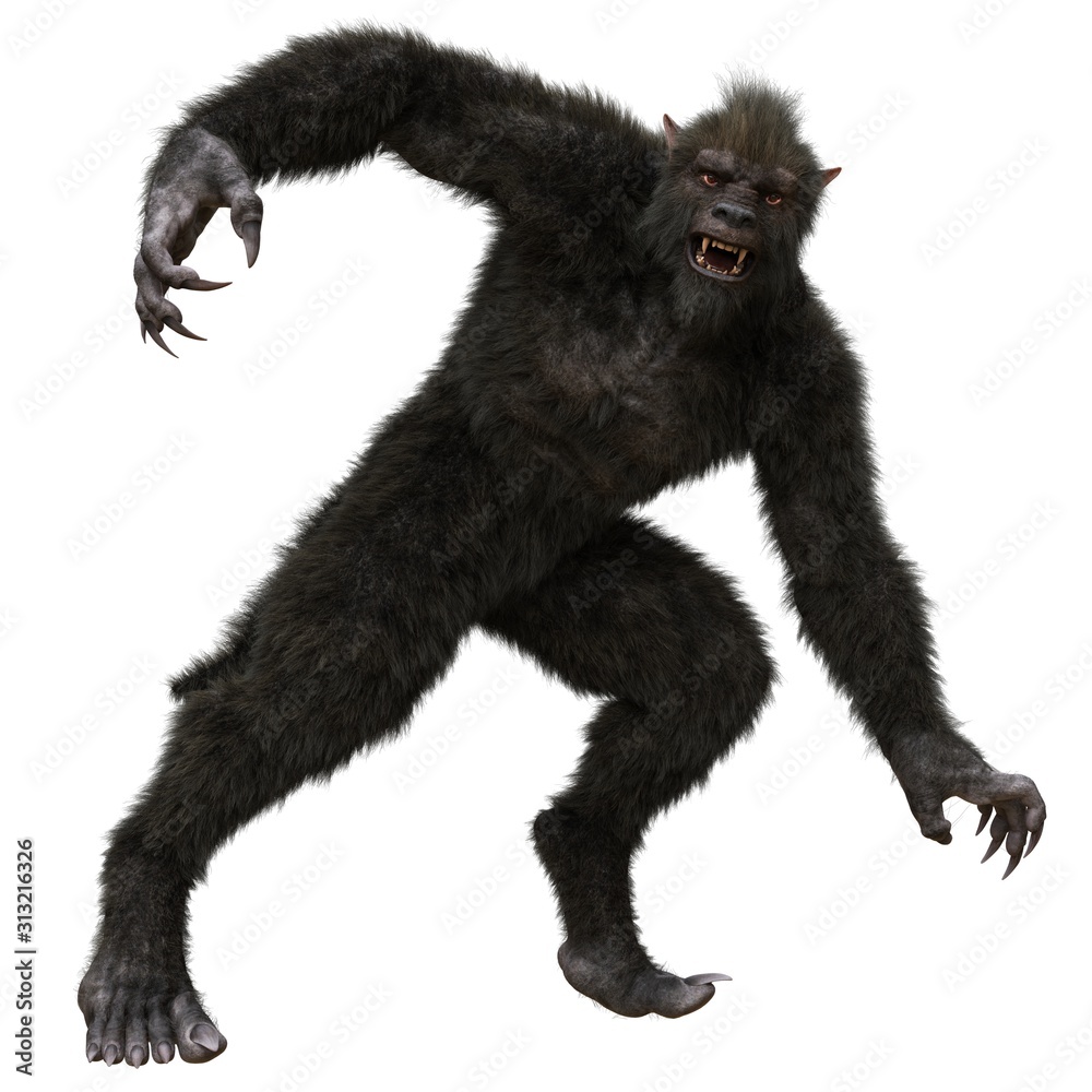 Lycan Werewolf isolated on white background 3d illustration Lycan Werewolf isolated on white background 3d illustration