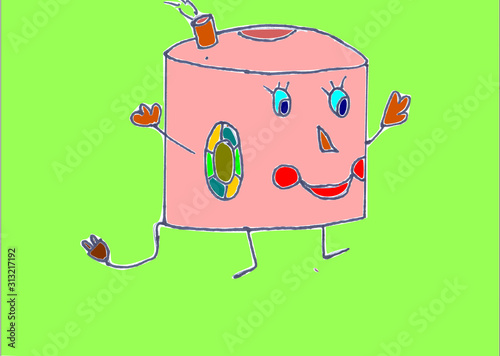 Tableau sur toile vector illustration of a pot