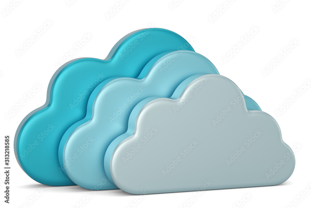 3D Cloud Symbol Isolated on white background. 3d illustration 3D Cloud Symbol Isolated on white background. 3d illustration