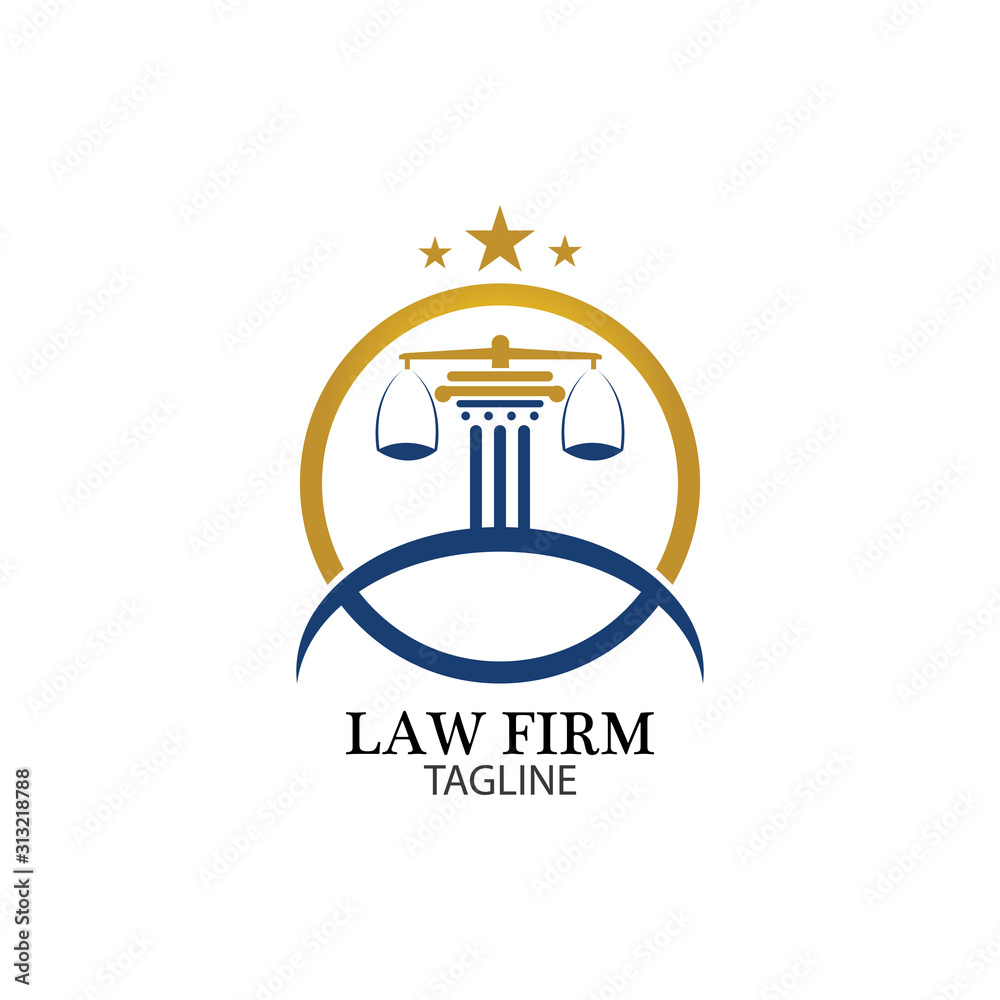Law Firm logo and icon design template-vector Law Firm logo and icon design template-vector