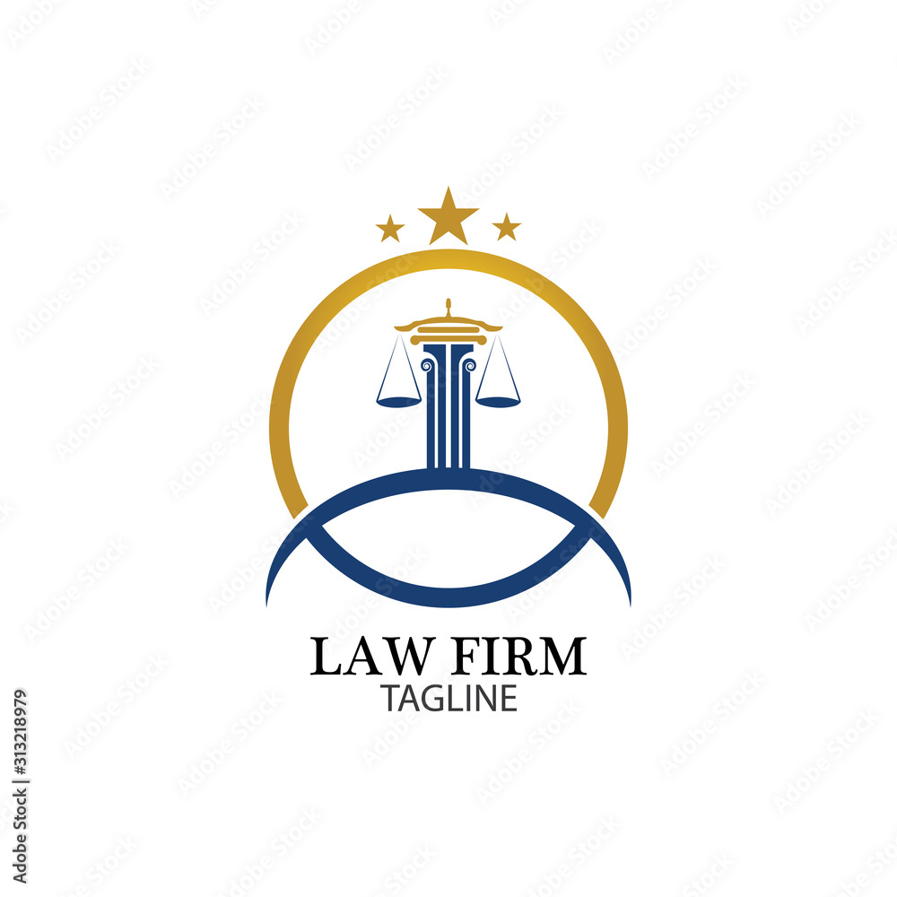 Law Firm logo and icon design template-vector Law Firm logo and icon design template-vector