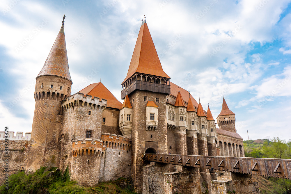 Corvin Castle . Also known as Hunyadi Castle or Hunedoara Castle is a Gothic-Renaissance castle . One of the most beautiful and classical castle in the country , Hunedoara , Romania