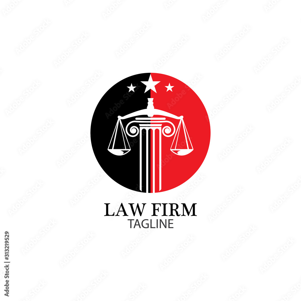 Law Firm logo and icon design template-vector Law Firm logo and icon design template-vector