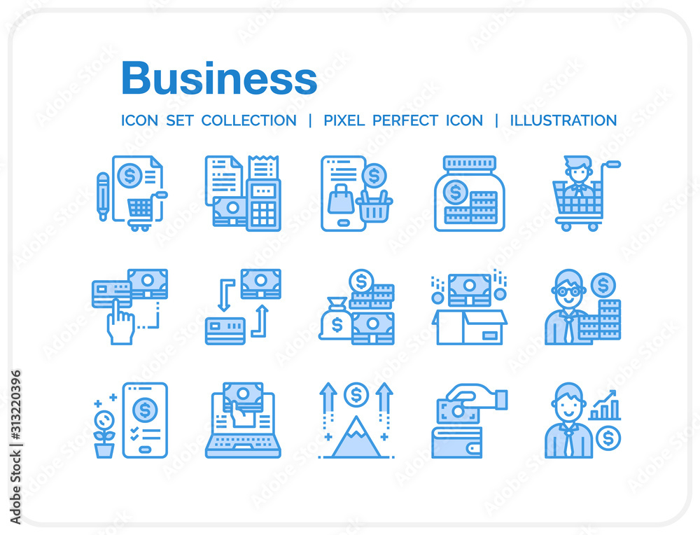 Business Icons Set. UI Pixel Perfect Well-crafted Vector Thin Line Icons. The illustrations are a vector. Business Icons Set. UI Pixel Perfect Well-crafted Vector Thin Line Icons. The illustrations are a vector.