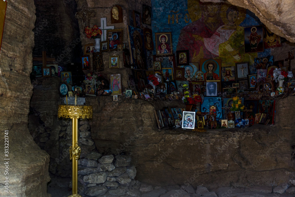 Saint Pantaleon Rock Chapel, XII-XIV century. Madara, Bulgaria.