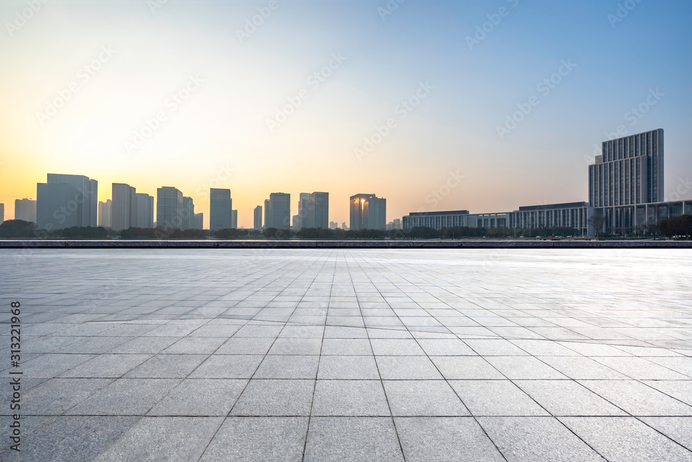 city skyline in wuxi china