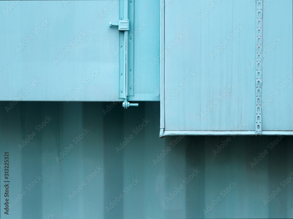 Metal external ventilation duct. Industrial exterior Metal external ventilation duct. Industrial exterior