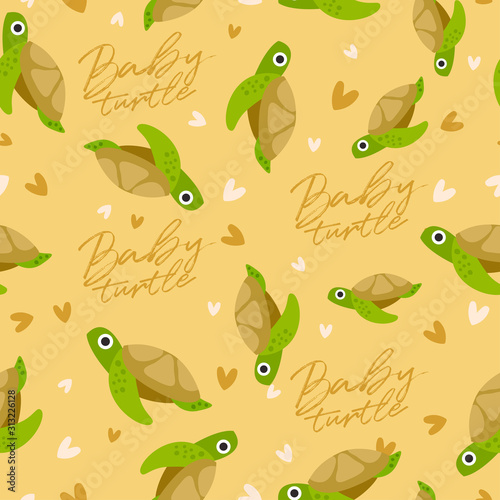 Big set of young animal seamless pattern   Vector Illustration