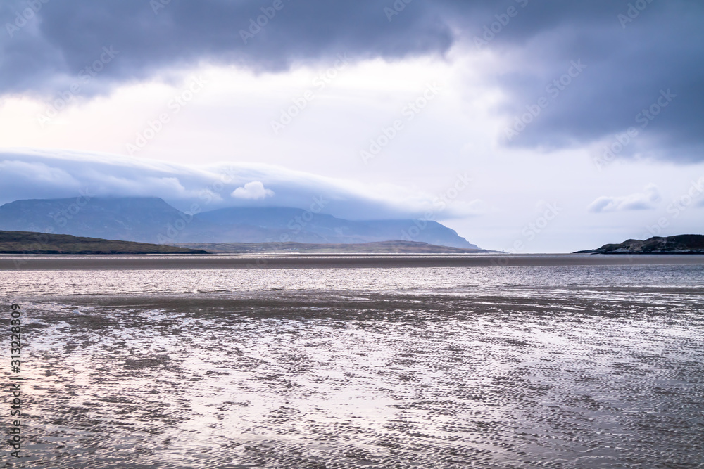 Ballinareava strand at the Sheskinmore Nature Reserve between Ardara and Portnoo in Donegal - Ireland