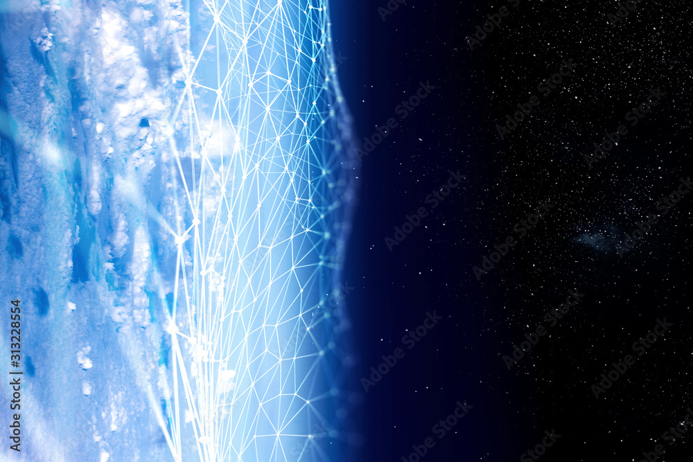 Fototapeta premium Global connection and networking. 3d rendering