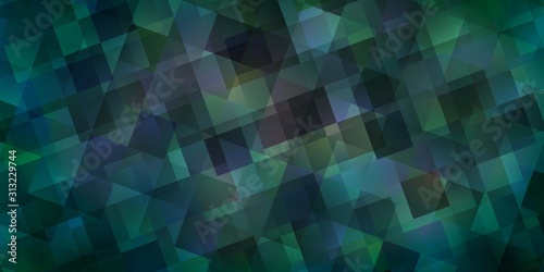 Light Blue, Green vector background with triangles.