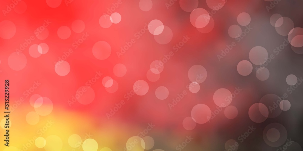 Dark Green, Red vector pattern with spheres. Abstract decorative design in gradient style with bubbles. Pattern for wallpapers, curtains. Dark Green, Red vector pattern with spheres. Abstract decorative design in gradient style with bubbles. Pattern for wallpapers, curtains.