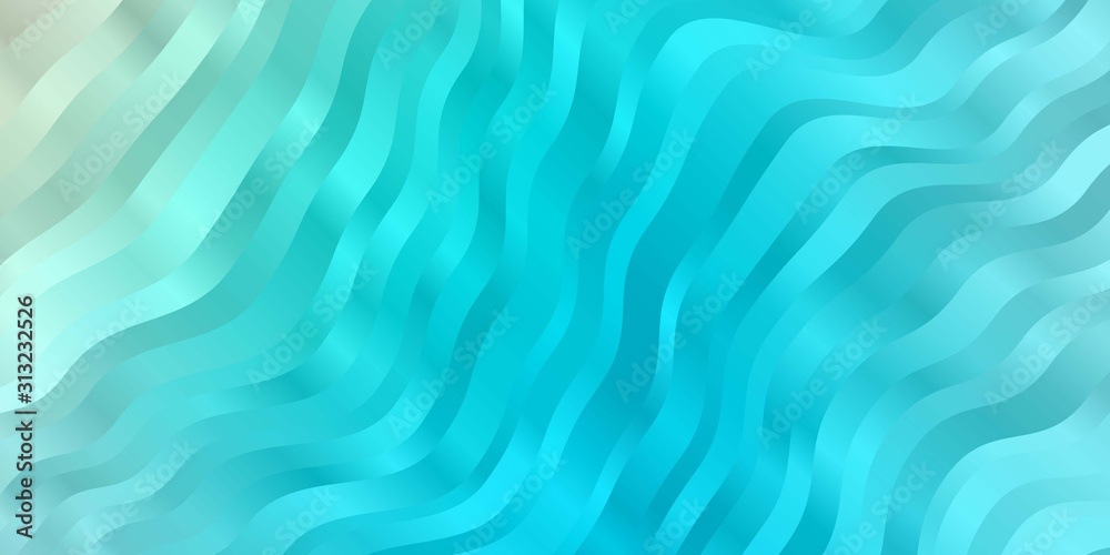 Light Blue, Green vector template with lines. Abstract gradient illustration with wry lines. Best design for your posters, banners.