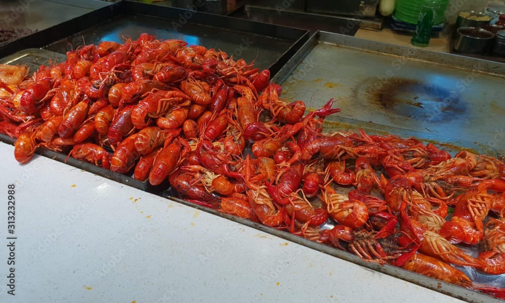 Chinese street food at outdoor market