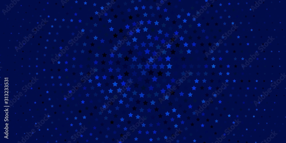 Light BLUE vector texture with beautiful stars. Blur decorative design in simple style with stars. Best design for your ad, poster, banner.