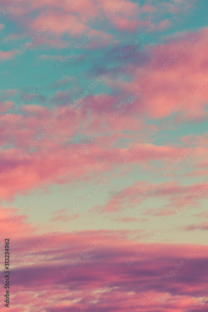 heaven with pink clouds background image