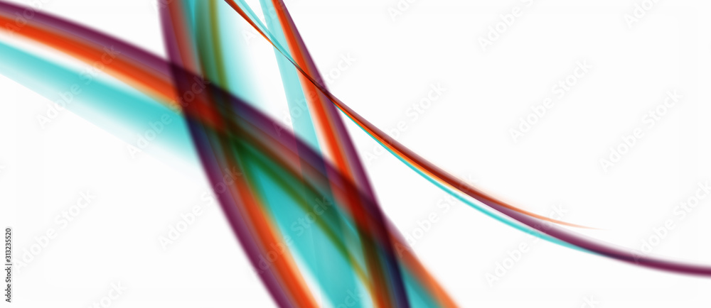 Trendy abstract wave blur pattern, multicolored lines on white background for wallpaper design. Colorful background vector. Creative vector element. Trendy abstract wave blur pattern, multicolored lines on white background for wallpaper design. Colorful background vector. Creative vector element.