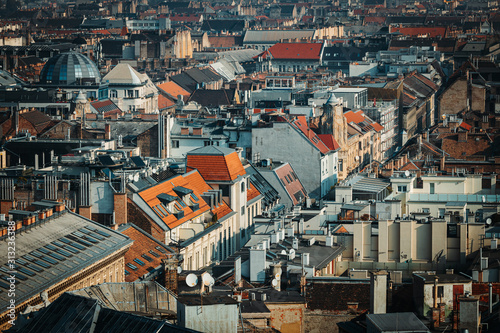 Budapest historical center rooftop view from the cathedral