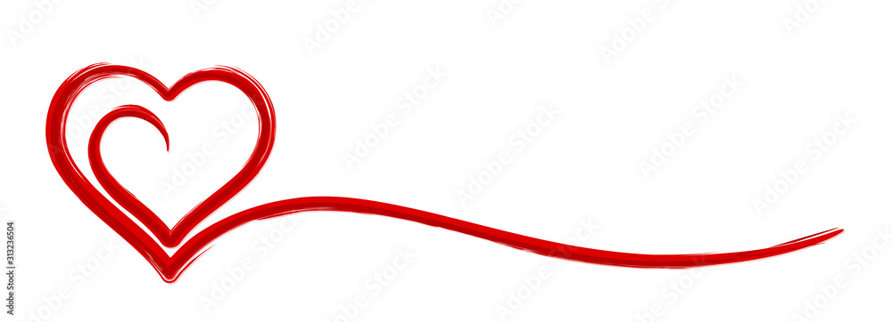 Symbol of the stylized red heart.