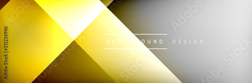 Abstract background - squares and lines composition created with lights and shadows. Technology or business digital template