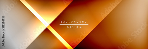 Abstract background - squares and lines composition created with lights and shadows. Technology or business digital template