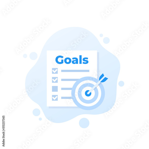 Goals and planning vector icon