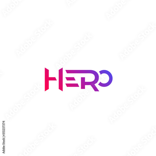 Hero logo design on white