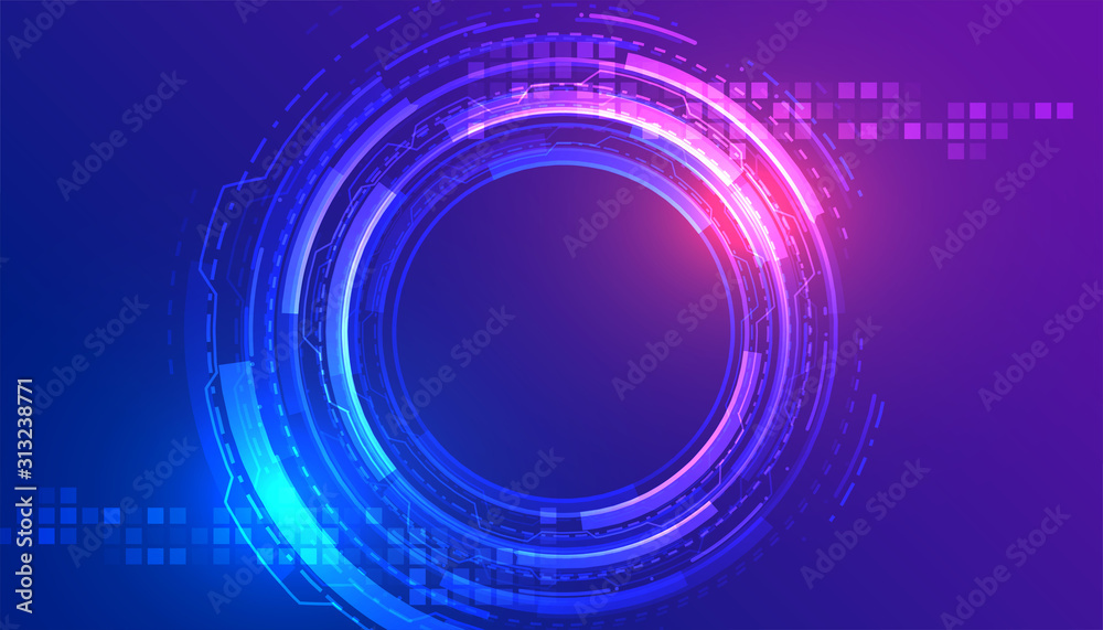 abstract technology digital futuristic banner concept design