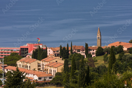 Overlooking Lucija, Adria, Istria, Slovenia, Europe