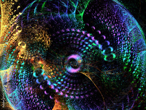 Fototapeta Naklejka Na Ścianę i Meble -  abstract chaotic fractal background 3D rendering illustration