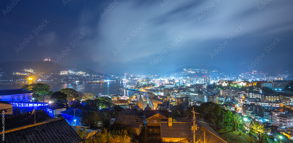 Fototapeta premium 長崎の夜景 パノラマ